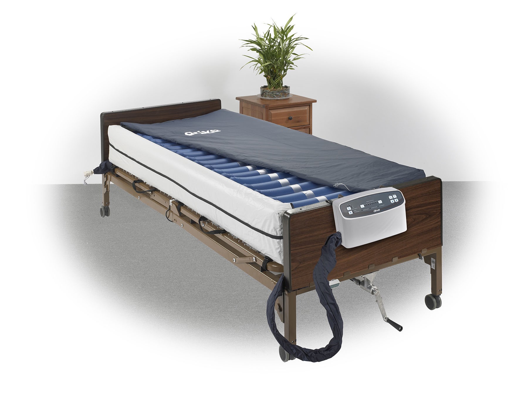 Med-Aire Plus 8" Alternating Pressure and Low Air Loss Mattress System with 10" Defined Perimeter is in stock and available at On The Mend Medical Supply & Equipment