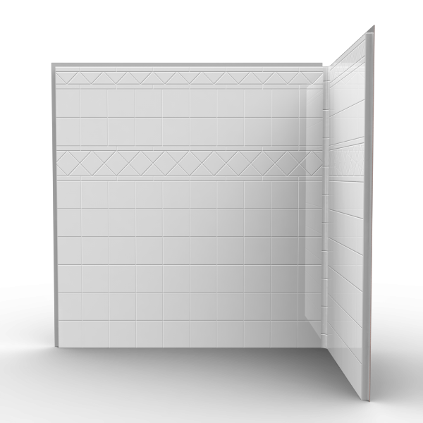Multi Piece 60″ x 36″ Universal Wall Surround (Diamond Tile) | 2DWSU6036 - On The Mend Medical Supplies & Equipment