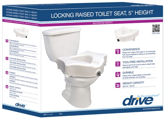 Drive Locking Raised Toilet Seat - On The Mend Medical Supplies & Equipment