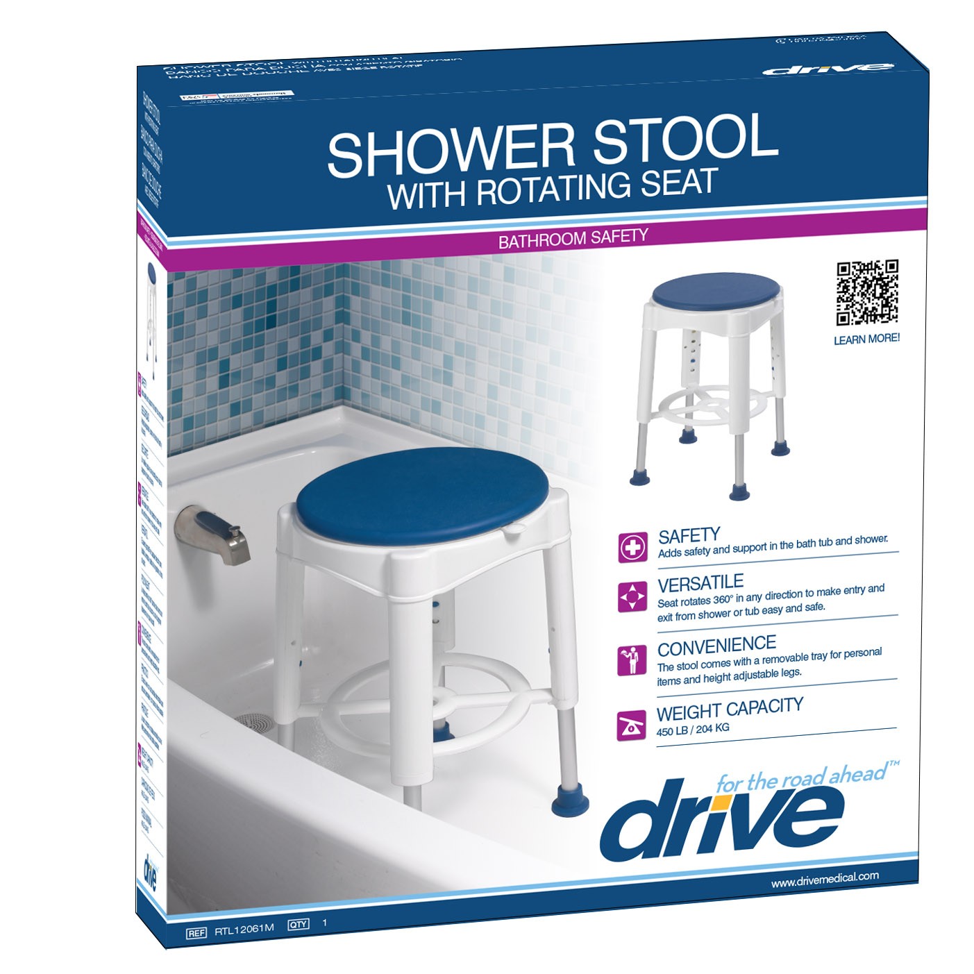 Drive Bath Stool With Rotating Seat - On The Mend Medical Supplies & Equipment