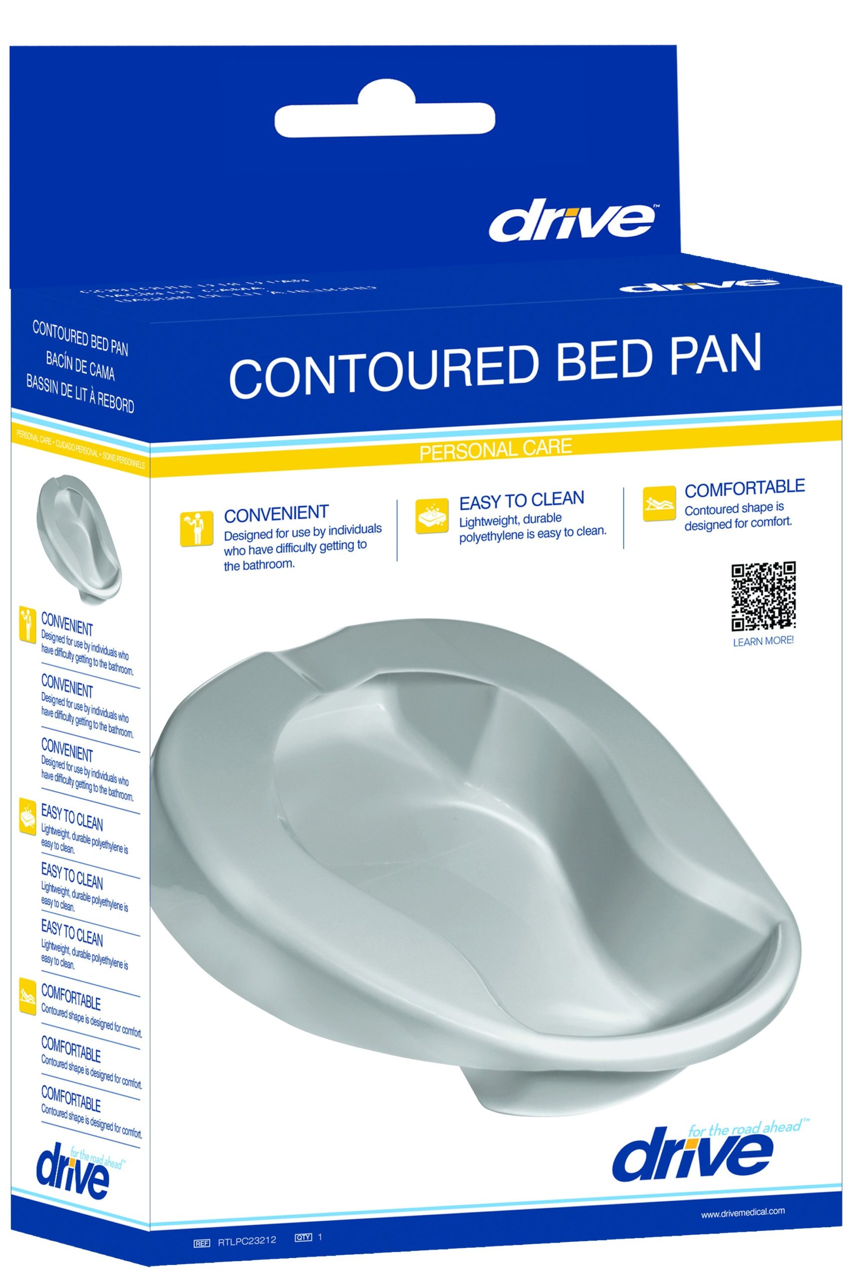 Drive Contoured Bed Pan - On The Mend Medical Supplies & Equipment
