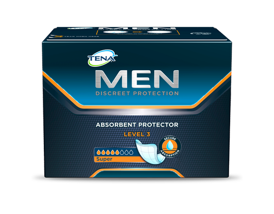 Tena 750830 Men Level 3 Incontinence Pad - Pack of 16 for sale