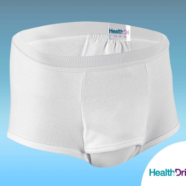 HealthDri Men's Heavy Incontinence Washable Cotton Underwear Brief